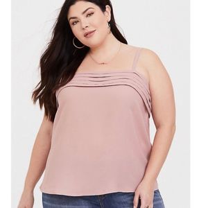 NWT Torrid Pink Pleated Georgette Cami